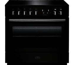 RANGEMASTER  Professional FX 90 Electric Induction Range Cooker - Gloss Black & Chrome